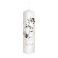 Hochzeitskerze vintage rosa Blumen Hochzeitskerze vintage rosa Blumen